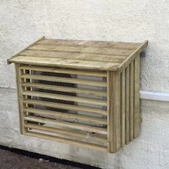 Cache Climatisation - Bois Traité Sous Pression - Naturel -Chauffage Équipement Magasin 67902419 4