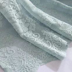 1 Pcs Floral Dentelle Valance Rideau Broderie Semi Sheer Court Rideau De Fenêtre Pour Cuisine Belle Salle À Manger Fenêtre Décor 130 41 Cm Bleu -Chauffage Équipement Magasin 69009546 5