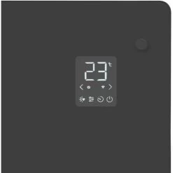 Panneau Rayonnant En Verre 1500W Premium - 18m2 – Commande Manuelle Et Wi-Fi – Thermostat Réglable Et Minuterie - Gris