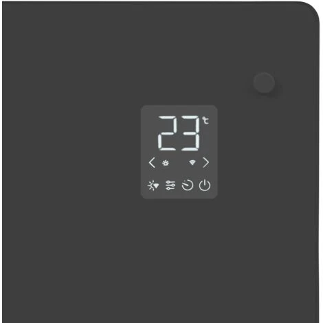 Panneau Rayonnant En Verre 1500W Premium - 18m2 – Commande Manuelle Et Wi-Fi – Thermostat Réglable Et Minuterie - Gris 1 Panneau Rayonnant En Verre 1500W Premium - 18m2 – Commande Manuelle Et Wi-Fi – Thermostat Réglable Et Minuterie - Gris