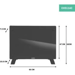 Panneau Rayonnant En Verre 1500W Premium - 18m2 – Commande Manuelle Et Wi-Fi – Thermostat Réglable Et Minuterie - Gris 8 Panneau Rayonnant En Verre 1500W Premium - 18m2 – Commande Manuelle Et Wi-Fi – Thermostat Réglable Et Minuterie - Gris -Chauffage Équipement Magasin 69652721 4