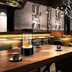 ZXPASRA Cheminée Portable De Table Au Bioéthanol, Cercle En Croix Cheminee Ethanol -Chauffage Équipement Magasin 69756521 3