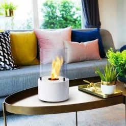 ZXPASRA Mini Cheminée Personnelle, Cheminée à Alcool Ronde, Cheminée Au Bio-éthanol De Table De Décor De Paysage De Feu Réel, Brasero De Bureau, Pour Extérieur/Intérieur, 16.5 X 16.5 X 27.5 Cm,Blanc 7 ZXPASRA Mini Cheminée Personnelle, Cheminée à Alcool Ronde, Cheminée Au Bio-éthanol De Table De Décor De Paysage De Feu Réel, Brasero De Bureau, Pour Extérieur/Intérieur, 16.5 X 16.5 X 27.5 Cm,Blanc -Chauffage Équipement Magasin 69756538 3