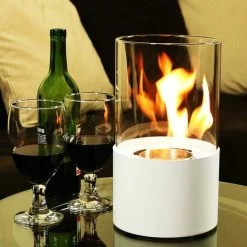 ZXPASRA Mini Cheminée Personnelle, Cheminée à Alcool Ronde, Cheminée Au Bio-éthanol De Table De Décor De Paysage De Feu Réel, Brasero De Bureau, Pour Extérieur/Intérieur, 16.5 X 16.5 X 27.5 Cm,Blanc 8 ZXPASRA Mini Cheminée Personnelle, Cheminée à Alcool Ronde, Cheminée Au Bio-éthanol De Table De Décor De Paysage De Feu Réel, Brasero De Bureau, Pour Extérieur/Intérieur, 16.5 X 16.5 X 27.5 Cm,Blanc -Chauffage Équipement Magasin 69756538 4