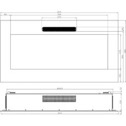 Cheminée Électrique Murale Encastrable 2000W Kekai Alabama 91,4x14x48 Cm Effet Feu 9 Couleurs à 5 Niveaux Et Télécommande -Chauffage Équipement Magasin 70400270 4