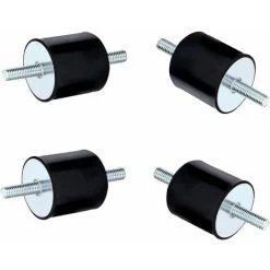 Silent Bloc M8, 4pcs Plot Anti Vibration Silenbloc Caoutchouc, Double Extrémités Vis Absorbeur Anti Vibration Pour Bateau Voiture Amortisseur Silencieux -Adélala(M8 X 20, 30 X 30) Cisea -Chauffage Équipement Magasin 71094405 4