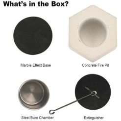 Cheminée De Table Au Bioéthanol Portable Pour L'intérieur Et L'extérieur, Béton Cheminée Éthanol De Table (15 X 9.3cm) -Chauffage Équipement Magasin 71554546 4