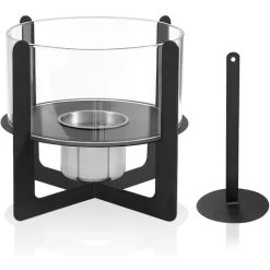 Froadp Cheminée De Table Au Bioéthanol Brûleurs Portables Pour Décoration Intérieure Et Extérieure (Ø22x19.5cm, Rond) -Chauffage Équipement Magasin 73155378 5