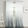 Blanc Gris Sheer Rideaux 132cm 244cm Sheer Oeillet Dégradé Couleur Voile Sheer Élégant Décor Fenêtre Voile Salon Balcon Chambre De Bébé 2 Panneaux Cisea