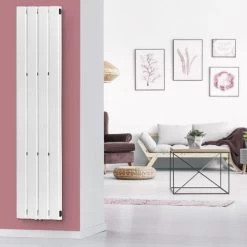 Aquamarin® Radiateur Vertical - à Panneau Plat Double, 1800 X 304 X 69 Mm, Acier, Blanc - Chauffage Central Pour Salle De Bain, Salon, Cuisine, Couloir, Chambre à Coucher -Chauffage Équipement Magasin 74549269 5