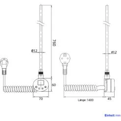 EMKE Résistance Pour Radiateur, Élément Chauffant Pour Sèche-serviette De Salle De Bain Avec Contrôleur De Température Et Fonction De Synchronisation, 1200W -Chauffage Équipement Magasin 74639536 5