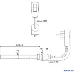 EMKE Élément Chauffant Pour Sèche-serviette De Salle De Bain, Résistance Pour Radiateur Électrique Avec Interrupteur Marche/Arrêt Blanc 600W Résistances Pour Chauffage -Chauffage Équipement Magasin 74639540 5