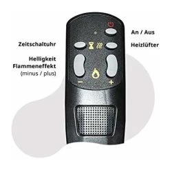 Cheminée électrique Avec Chauffage, Cheminée Murale Avec LED Feu Artificiel Avec Radiateur Soufflant Commutable : 750/1500 W Télécommande (taille L - 126 Cm, Noir) -Chauffage Équipement Magasin 74953937 5