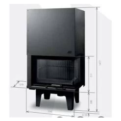 Insert De Cheminée 80 JOY CG LD R D200 78 CM 7kW Porte Relevable -Chauffage Équipement Magasin 75231842 5