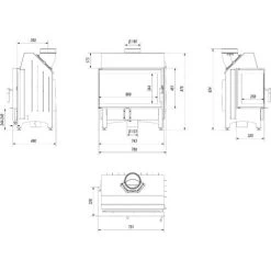 Insert Cheminée ZIBI 12 BS Vitre à Gauche -Chauffage Équipement Magasin 75231902 5