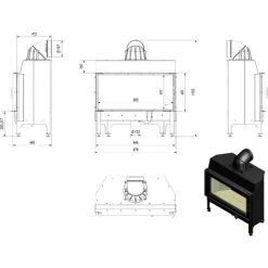 Insert Cheminée NADIA 14 KW 7 Insert Cheminée NADIA 14 KW -Chauffage Équipement Magasin 75232015 4