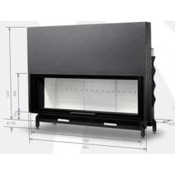 Insert Cheminées à Bois 200 EVO LD Porte Guillotine 22 KW + 8 Bouches Recuperateur De Chaleur 8 Insert Cheminées à Bois 200 EVO LD Porte Guillotine 22 KW + 8 Bouches Recuperateur De Chaleur -Chauffage Équipement Magasin 75232021 4