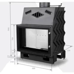 Insert De Cheminée 80 CM EVO 17kW 7 Insert De Cheminée 80 CM EVO 17kW -Chauffage Équipement Magasin 75232060 3