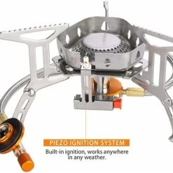 Réchaud De Camping à Gaz 3500 W, Brûleur Camping, Poêle Ultra-Léger Cuisinière Extérieur Pliable, Coupe-Vent Et Avec Allumage Piézo-électrique Pour Camping/Randonnée/Pique-Nique 8 Réchaud De Camping à Gaz 3500 W, Brûleur Camping, Poêle Ultra-Léger Cuisinière Extérieur Pliable, Coupe-Vent Et Avec Allumage Piézo-électrique Pour Camping/Randonnée/Pique-Nique -Chauffage Équipement Magasin 75725943 4