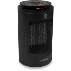 VONROC Radiateur électrique Soufflant - 1200W - Céramique - Noir 3 Positions De Chauffage