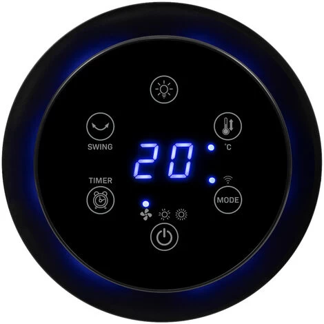 VONROC Luxueuse Tour Soufflante - 2000W - Wi-Fi - Céramique Avec Télécommande 2 VONROC Luxueuse Tour Soufflante - 2000W - Wi-Fi - Céramique Avec Télécommande – Image 2