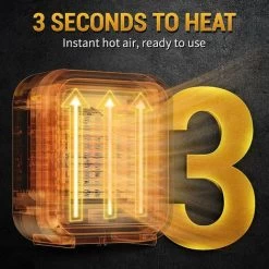Mini Radiateur Céramique 800W Radiateur Electrique 2 Niveaux De Puissance Mini Radiateur Soufflant électrique Avec Vent Chaud Protection Contre La Surchauffe Et Le Renversement -Chauffage Équipement Magasin 76486821 4