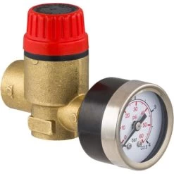 Soupape De Sécurité à Membrane Avec Manomètre Double Femelle F15x21. NOYON & THIEBAULT