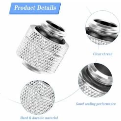 Raccord De Tube De Refroidissement, 4 Pcs Raccord De Compression De Refroidissement Par Eau Raccord De Tube Fileté G1/4 àpour Système De Refroidissement Par Eau De PC -Chauffage Équipement Magasin 79461685 4