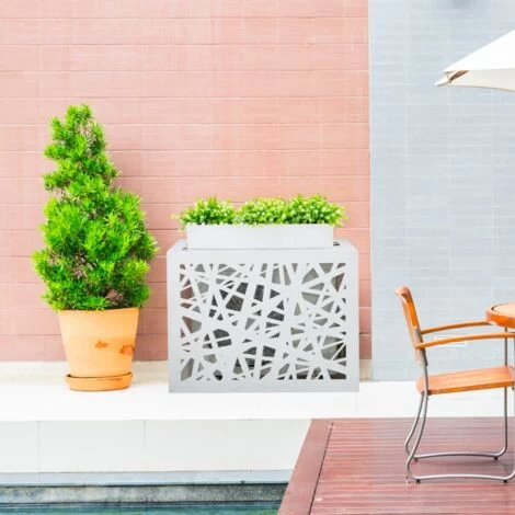 Housse Moderne Pour Unité Extérieure De Climatiseur Artist Couleur: Blanc 2 Housse Moderne Pour Unité Extérieure De Climatiseur Artist Couleur: Blanc – Image 2