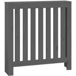 Cache-radiateur Gris 79,5x19x84 Cm Bois Massif De Pin VidaXL