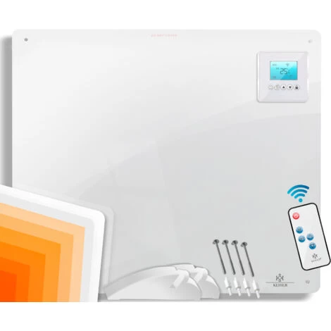 KESSER® Radiateur Infrarouge 425-550 watts Avec Télécommande Écran LCD Numérique Minuterie Chauffage Mural Infrarouge Chauffage Radiateur Panneau Chauffant Pieds Inclus NOUVEAU , 1x 550 Watt (de) 1 KESSER® Radiateur Infrarouge 425-550 watts Avec Télécommande Écran LCD Numérique Minuterie Chauffage Mural Infrarouge Chauffage Radiateur Panneau Chauffant Pieds Inclus NOUVEAU , 1x 550 Watt (de)