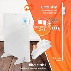 KESSER® Radiateur Infrarouge 425-550 watts Avec Télécommande Écran LCD Numérique Minuterie Chauffage Mural Infrarouge Chauffage Radiateur Panneau Chauffant Pieds Inclus NOUVEAU , 1x 550 Watt (de) 7 KESSER® Radiateur Infrarouge 425-550 watts Avec Télécommande Écran LCD Numérique Minuterie Chauffage Mural Infrarouge Chauffage Radiateur Panneau Chauffant Pieds Inclus NOUVEAU , 1x 550 Watt (de) -Chauffage Équipement Magasin 80441894 3