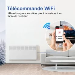Meykoers Radiateur Convecteur électrique 2000W Blanc Radiateur électrique Smart Control - Fixé Au Mur Ou Mobile -Chauffage Équipement Magasin 80971481 3
