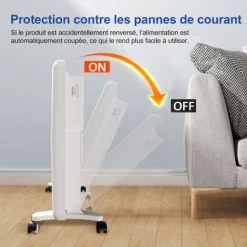 Meykoers Radiateur Convecteur électrique 2000W Blanc Radiateur électrique Smart Control - Fixé Au Mur Ou Mobile -Chauffage Équipement Magasin 80971481 4