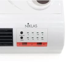Chauffage Céramique Mural Basse Consommation Niklas Split PTC 2000 W 51x12x22cm 3 Niveaux De Puissance, Minuteur Et Télécommande -Chauffage Équipement Magasin 81509435 3