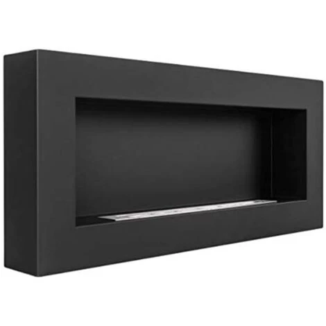 Cheminée Murale Au Bioéthanol Lounge Avec Cadre Siena Black 2 Cheminée Murale Au Bioéthanol Lounge Avec Cadre Siena Black – Image 2