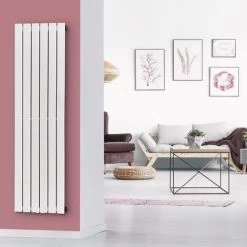 Aquamarin® Radiateur Vertical - à Panneau Plat Simple, 1600 X 452 X 52 Mm, Acier, Blanc - Chauffage Central Pour Salle De Bain, Salon, Cuisine, Couloir, Chambre à Coucher -Chauffage Équipement Magasin 82144576 5