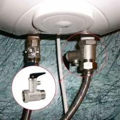1 Pièce 0,7 MPa Filetage Extérieur 1/2 X Filetage Intérieur En Laiton Nickelé, Valve De Sécurité Pour Chauffe-eau -Chauffage Équipement Magasin 83995966 3