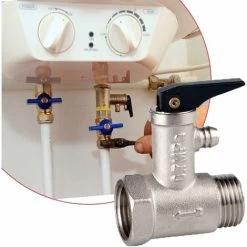 1 Pièce 0,7 MPa Filetage Extérieur 1/2 X Filetage Intérieur En Laiton Nickelé, Valve De Sécurité Pour Chauffe-eau -Chauffage Équipement Magasin 83995966 4