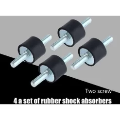 4pcs M6 Supports D'Isolation En Caoutchouc Anti-vibrations Montage D'Isolateur Amortisseur De Pompe à Compresseur D'Air Avec Vis 20 X 15 -Chauffage Équipement Magasin 83997191 4