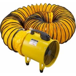 VEVOR Ventilateur De Cylindre Diametre Du Ventilateu, Ventilateur Industriel, Extracteur De Conduit Aerateur DeAir Debit DeAir (10 In / 320 W / Tuyau 10 M)