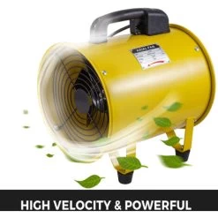 VEVOR Ventilateur De Cylindre Diametre Du Ventilateu, Ventilateur Industriel, Extracteur De Conduit Aerateur DeAir Debit DeAir (10 In / 320 W / Tuyau 10 M) -Chauffage Équipement Magasin 85314691 4