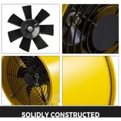 VEVOR Ventilateur De Cylindre Diametre Du Ventilateu, Ventilateur Industriel, Extracteur De Conduit Aerateur DeAir Debit DeAir (10 In / 320 W / Tuyau 10 M) -Chauffage Équipement Magasin 85314691 5