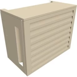 Cache Clim Et Pompe à Chaleur Acoustique ATOLE En Aluminium Thermolaqué - Taille 1 - Crème