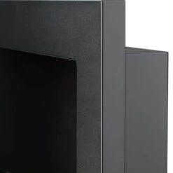 Cheminée Moderne Au Bioéthanol Avec Cadre Mural Encastré Lucca Black -Chauffage Équipement Magasin 87511900 5