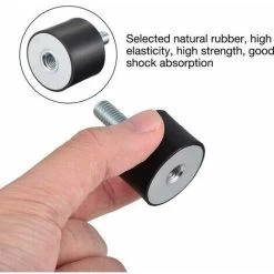 YOIURT Supports Isolateur En Caoutchouc, 4 Pièces Vis En Caoutchouc Anti Vibrations Amortisseur De Vibrations Support De Fixation (VD30 X 20, M8 X 20) -Chauffage Équipement Magasin 87920975 3