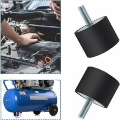 YOIURT Supports Isolateur En Caoutchouc, 4 Pièces Vis En Caoutchouc Anti Vibrations Amortisseur De Vibrations Support De Fixation (VD30 X 20, M8 X 20) -Chauffage Équipement Magasin 87920975 5