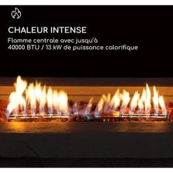 Chauffage à Gaz - Blumfeldt Anafi - 40.000btu/13kw - Couverture Brûleur En Acier Inoxydable - Gris Clair -Chauffage Équipement Magasin 88716263 3