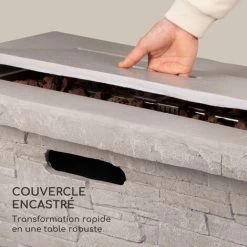 Chauffage à Gaz - Blumfeldt Anafi - 40.000btu/13kw - Couverture Brûleur En Acier Inoxydable - Gris Clair -Chauffage Équipement Magasin 88716263 4