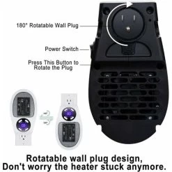 2pièces 500 Watts Chauffage Soufflant Ceramique Mini Chauffage Soufflant Chauffage Dappoint éConomique Portable Chauffage Sur Prise Avec Thermostat Et Minuterie, Pour Bureau, Chambre, Salon （blanche-a -Chauffage Équipement Magasin 88884523 4